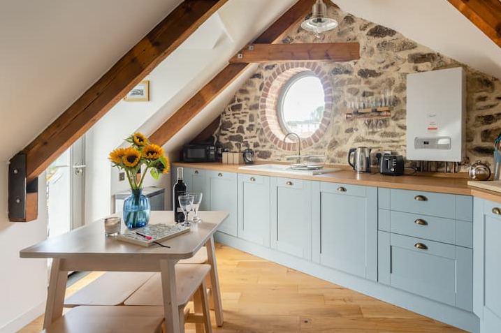 Kitchen of the Old Gas Works in Hayle by the harbour